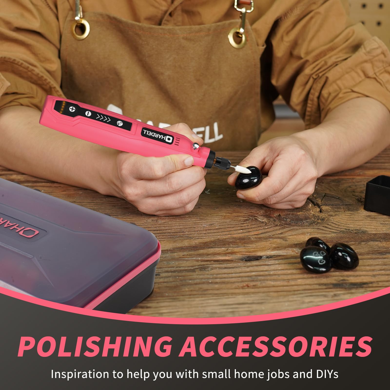 HARDELL Mini strumento girevole wireless (rosa)