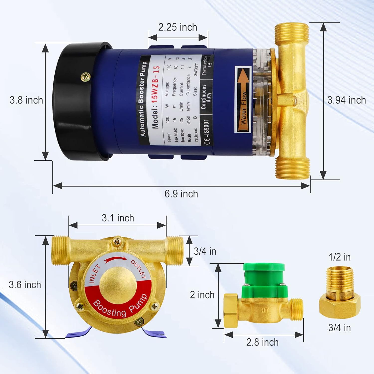 120W Home Water Pressure Booster Pump with Automatic Ubuy Nepal