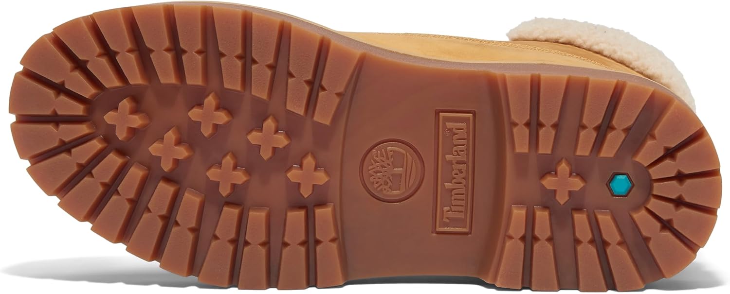 Timberland Women's Stone Street Mid Warm Lined Waterproof Boot, Wheat Nubuck, 7 Medium - Image 4