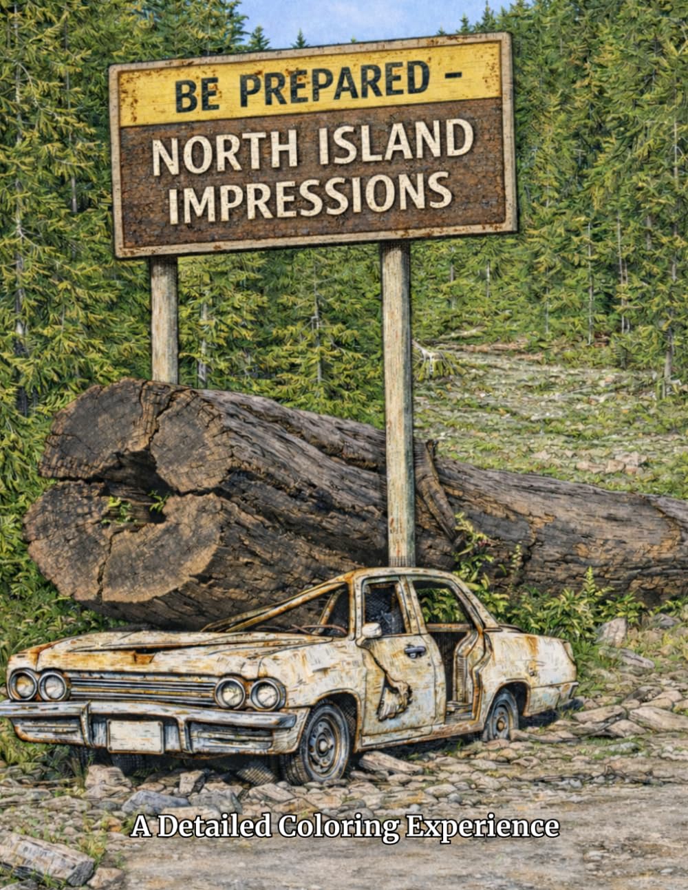 North Island Impressions: A Detailed Coloring Book for Adults Featuring Pacific Northwest Forests, Wildlife, and Coastal Scenes. Vancouver Island.