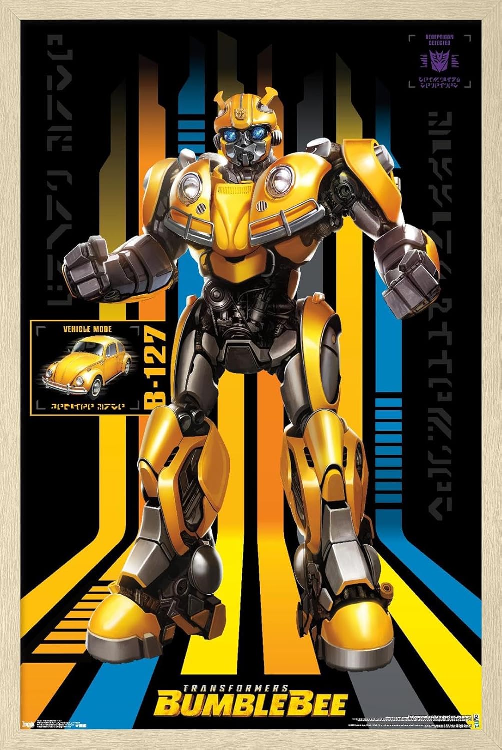 Trends International Hasbro Transformers: Bumblebee - 127 Wall Poster, 22.375" x 34", Silver Framed Version