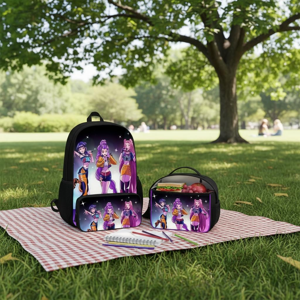 3 in 1 Fashionable and Personalized Style,17'' Large-Capacity Girls' Backpack,Exquisitely Designed,Widely ApplicableMaking, Ideal Choice