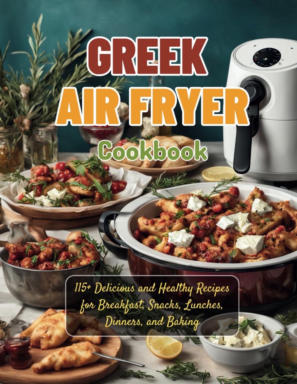 Greek Air Fryer Cookbook: 115+ Delicious and Healthy Recipes for Breakfast, Snacks, Lunches, Dinners, and Baking