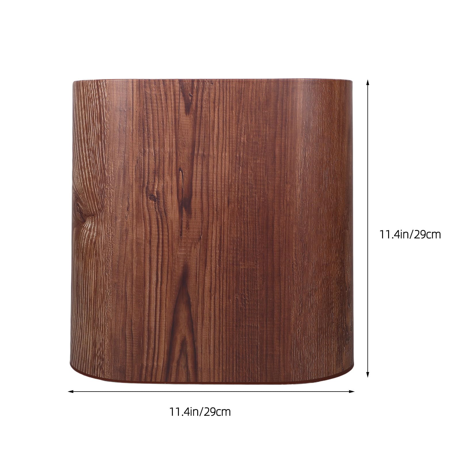 MAGICLULU Cubo de Basura Delgado de 14l con Diseño de Veta de Madera, Plástico Pp Resistente y Tapa Abatible para Baño y Rincones Estrechos, Contención de Olores