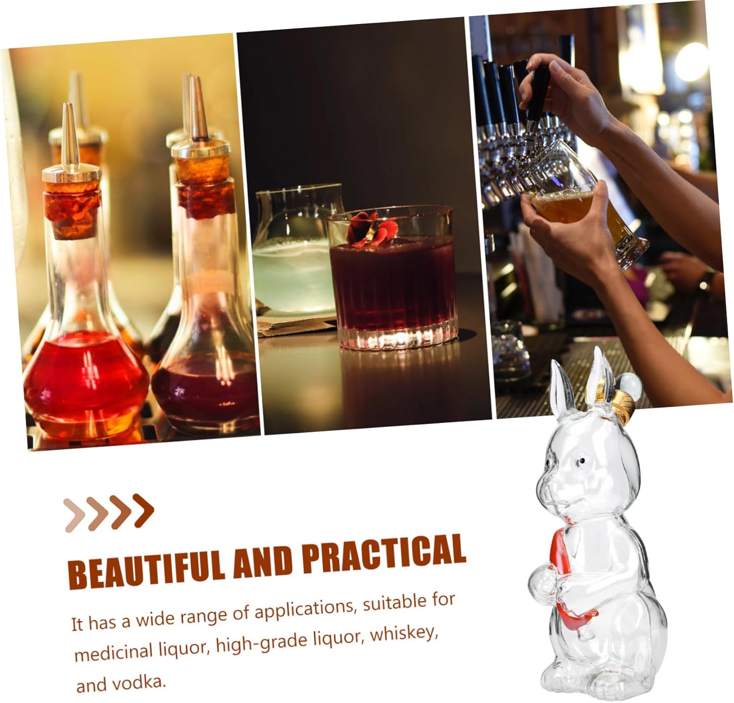 Easter Shaped Wine Bottle Unique Liquid Storage Container for Home Bar Decorative Alcohol Storage Sealed Design for Use