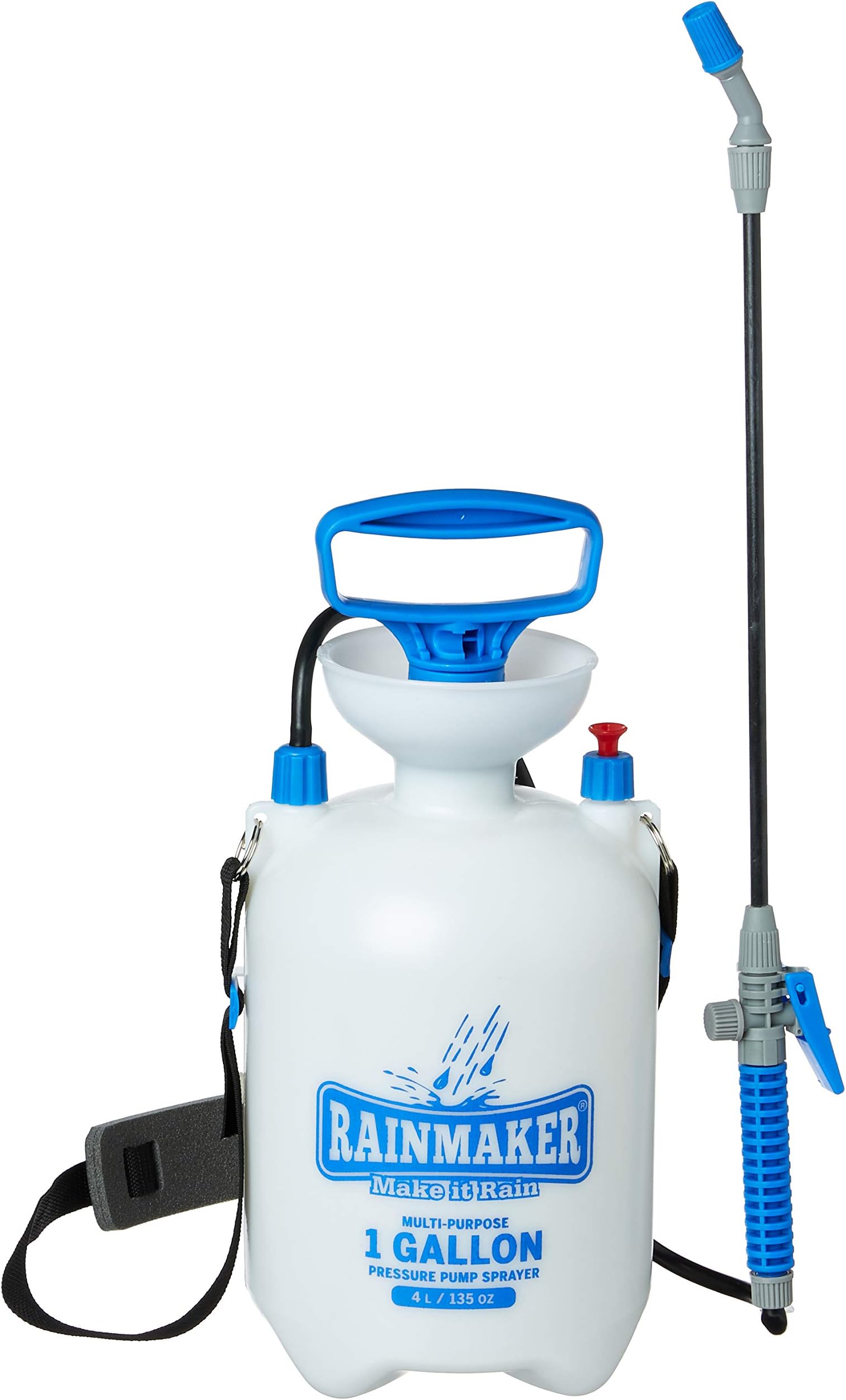 Rainmaker Multi-Purpose Pressure Pump Sprayer - For Home and Garden Applications, Easy-Pour No Mess Funnel Top, 1 Gallon
