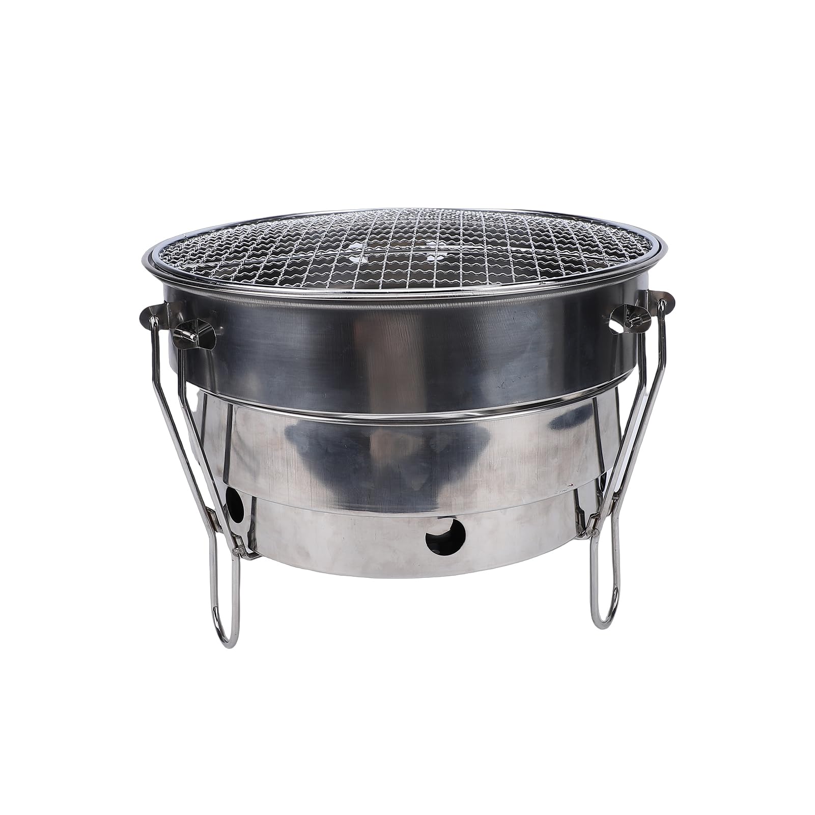 Generic Składany Przenośny Grill ze Stali Nierdzewnej Wydajne Ogrzewanie na Pikniki Kempingowe Patio na Podwórku (Grill CW305 28)