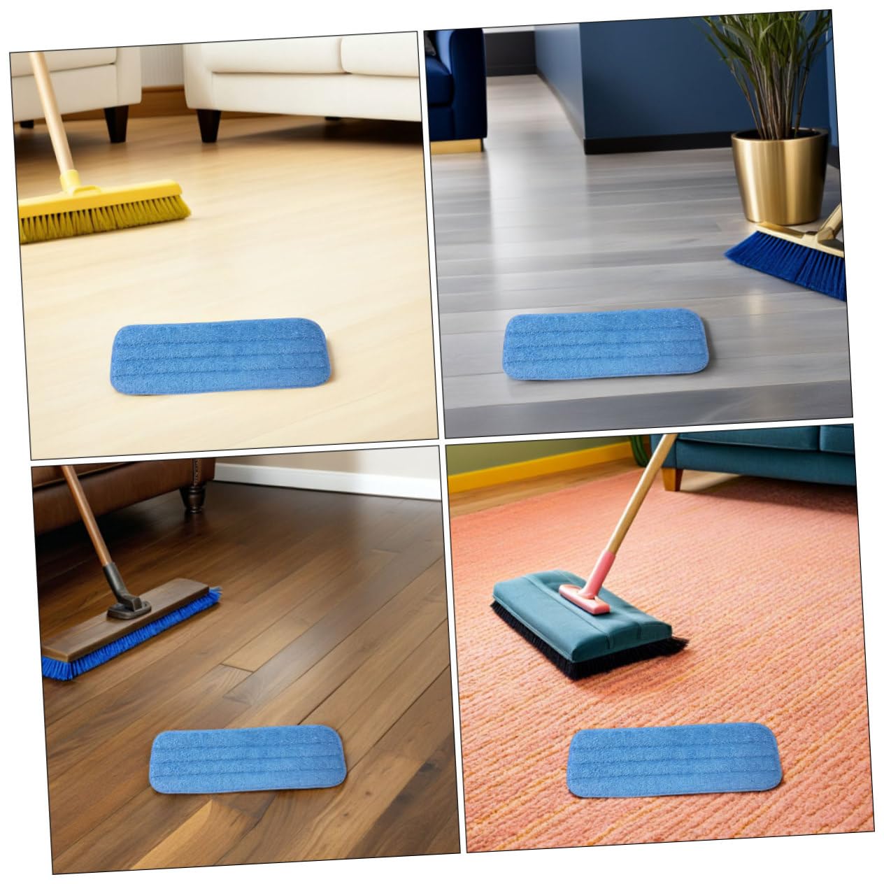 SHERCHPRY 10 Pezzi Panni Riutilizzabili in Microfibra Ricarica Per Mop Spray Panni Lavabili Per Pulizia Di Pavimenti e Superfici Dure