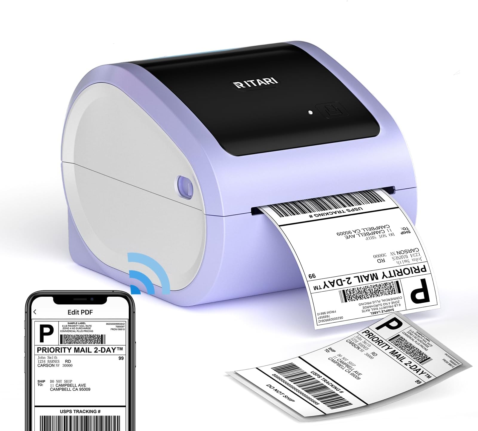 Itari Bluetooth shipping Label Printer, Wireless Thermal Printer
