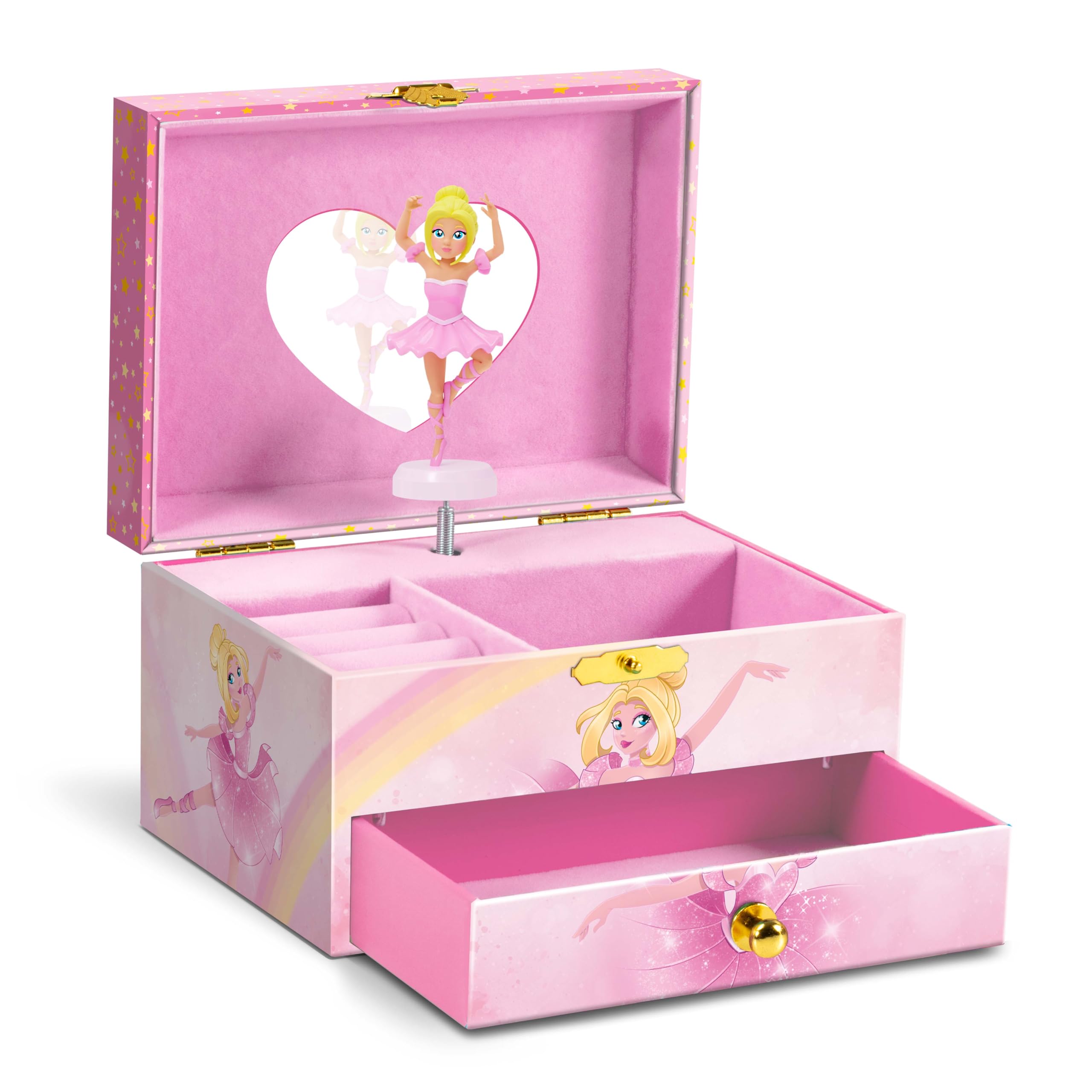 CRAZE Ballerina Music Box Children, Girl Jewellery Box with Spinning Dancer and Melody, Musical jewelry box