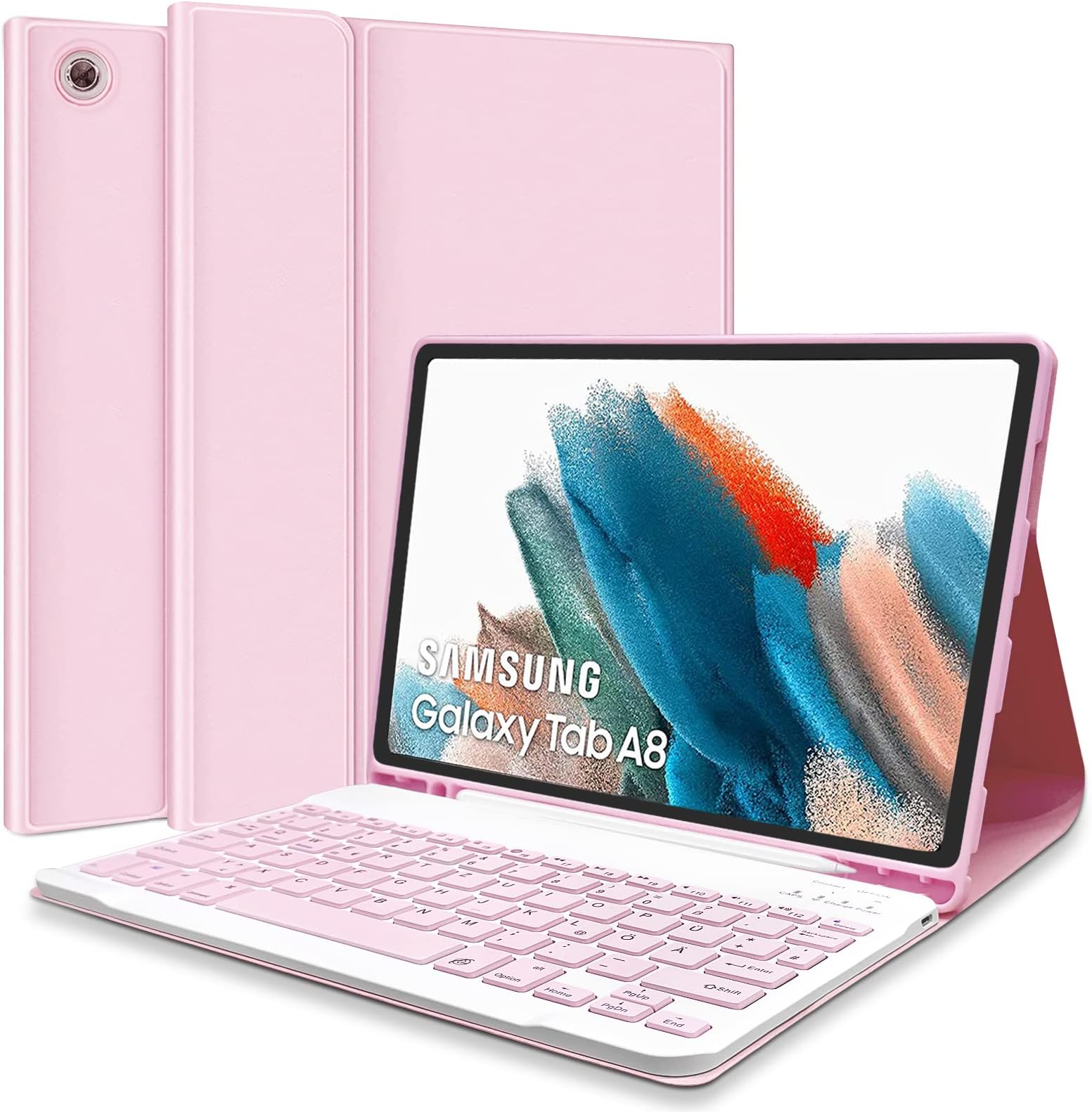 Samsung Tab A8 Hülle Mit Tastatur Tastatur für Samsung Galaxy Tab A8 Tastatur Hülle 10,5 Zoll (SM-X200