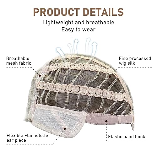 Miniatura 6 de Peluca sintética de repuesto de cabello sintético de color marrón dorado para hombre, peluca natural en capas esponjosas para uso diario