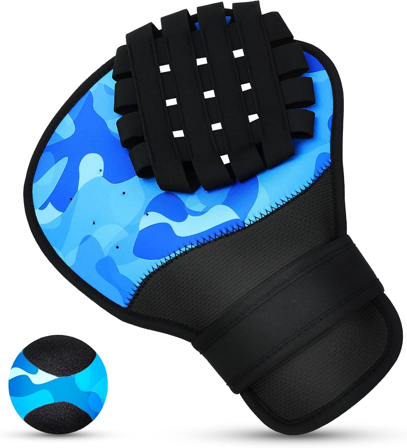 Water Baseball Glove Set, Pool Toys for Youth Adults | Beach Games with Bouncing Ball, Waterproof Catch Mitt, Outdoor Summer Toys (Blue-1 PCS Glove)