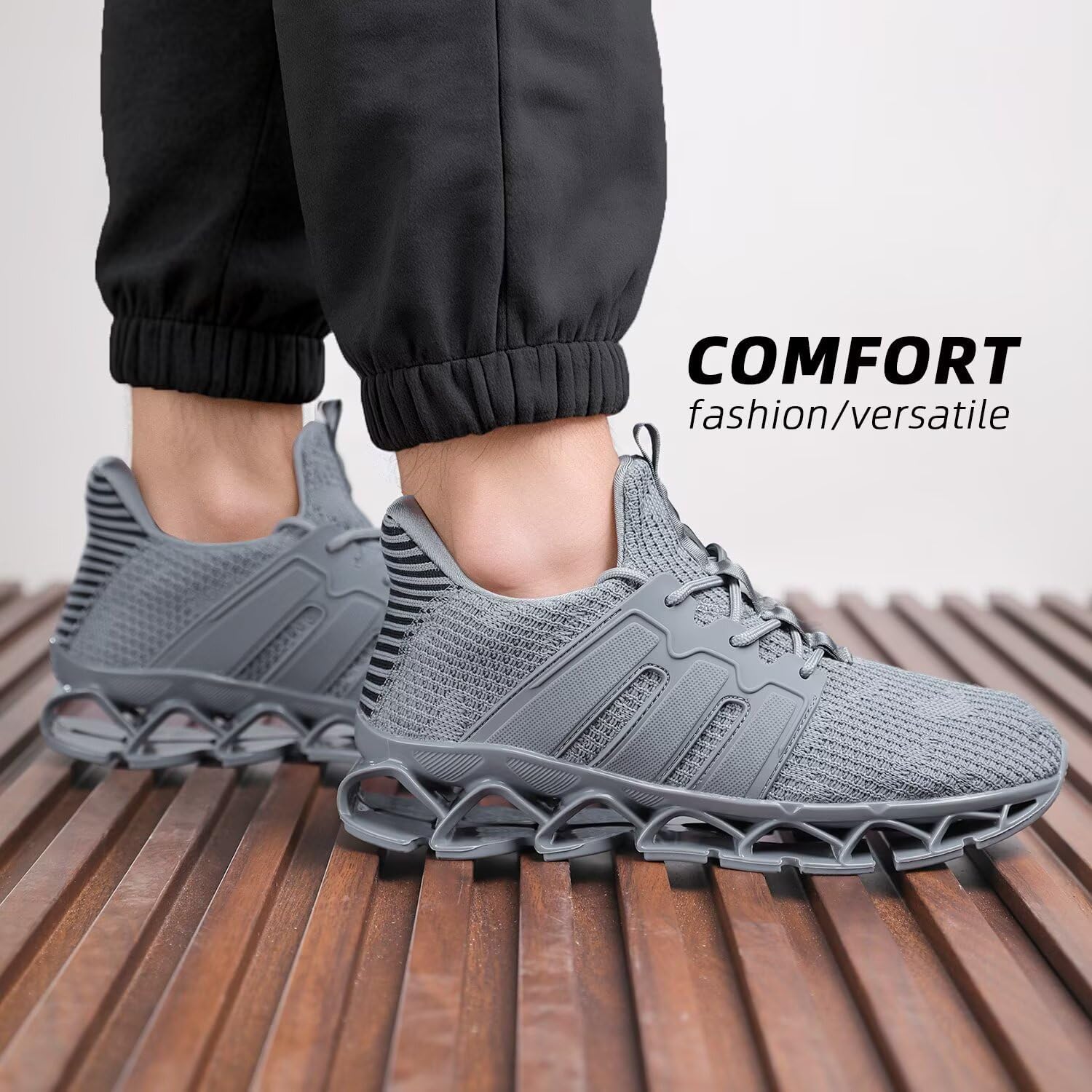 Men's Breathable Walking Shoes Non Slip Casual Sport Tennis Running Shoes Athletic Gym Blade Fashion Sneakers - Image 2