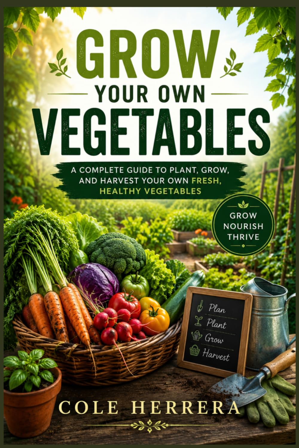 Grow Your Own Vegetables: A Beginner’s Guide to Planting, Growing, and Harvesting Vegetables, Herbs, and Legumes at Home.