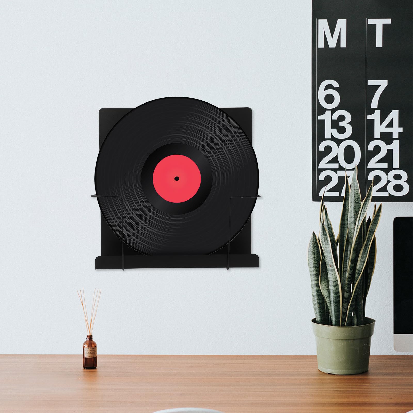 BESPORTBLE Portariviste e Porta CD in Metallo Salvaspazio da Parete, Scaffale Espositore per Dischi in Vinile Struttura in Acciaio Resistente, Organizer Moderno per Camera da Letto