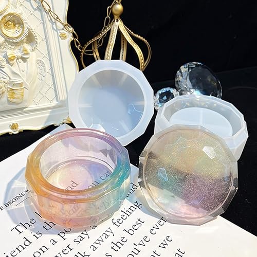 Miniatura 2 de HyzaPhix 2 moldes de resina para bolígrafo, molde de fundición epoxi, molde de silicona para florero, molde de caja de baratijas para contenedor de