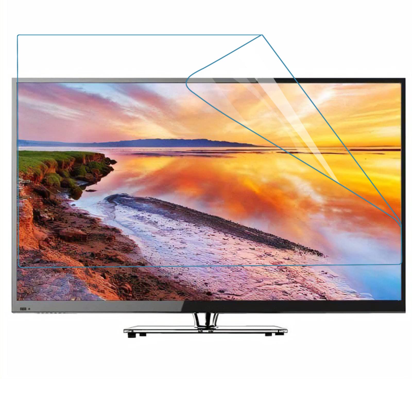Film Anti-reflet TV Anti-éblouissement 32-58 Pouces, Protection Écran Anti-Lumière Bleue HD 50in (1101x620) mm