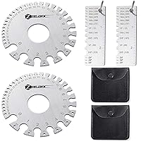 Vista 14 de ZeeDix Herramienta de medición de calibre de alambre (2 piezas) – Medidor redondo de doble cara de hoja de metal y calibre de espesor de hoja