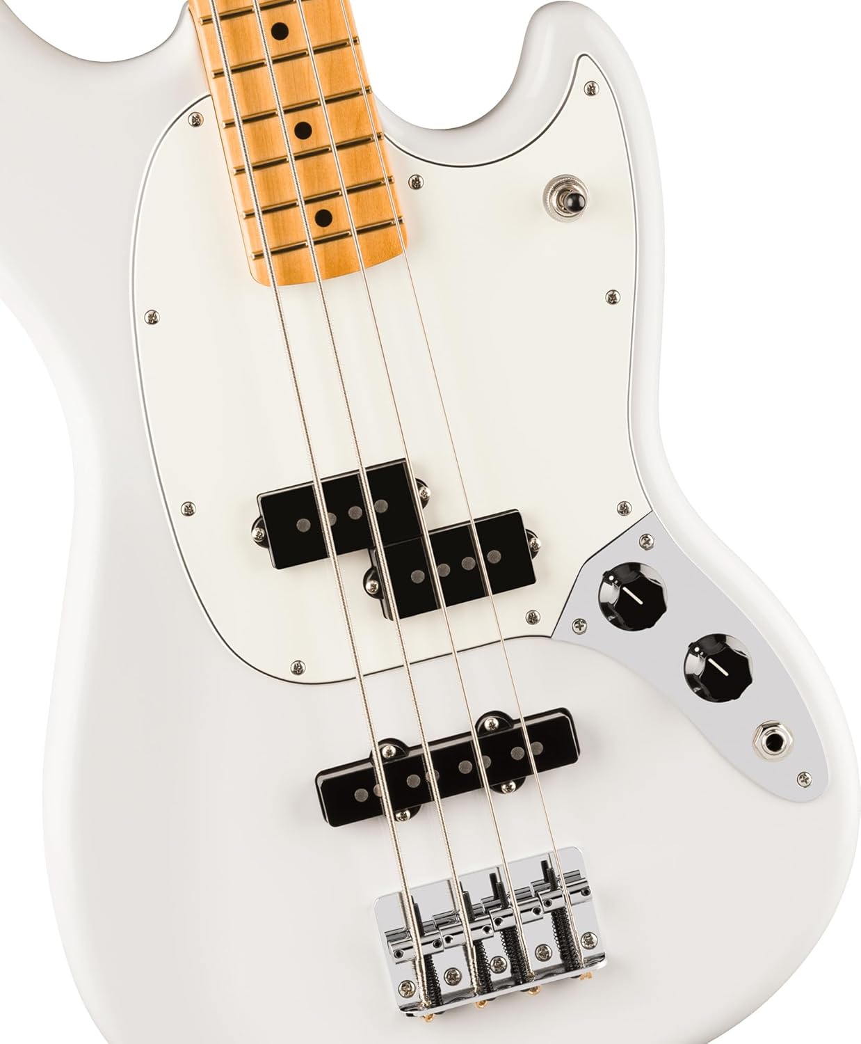 Fender Player II Mustang Bass PJ, Maple Fingerboard, Polar White