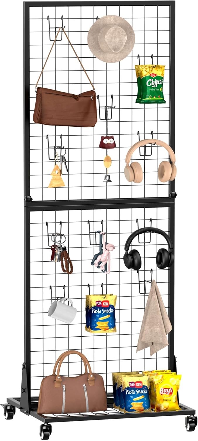 WGOHOSE 2' x 6' Ft Grid Wall Panels, Gridwall Display Stand for Crafts