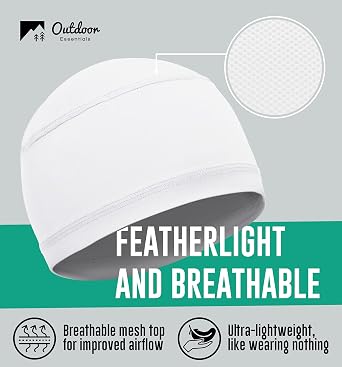 Cooling Skull Cap Helmet Liner for Men - Sweat Wicking Bike, Cycling, Bicycle Head Cap Beanie - Motorcycle & Hard Hat Liners