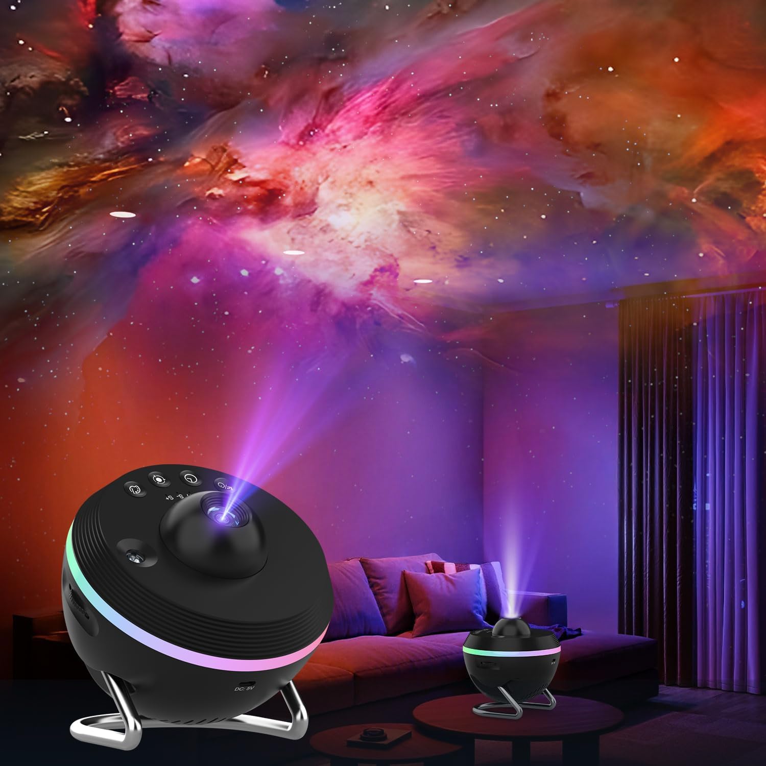 Galaxy Projector for Bedroom, 13 in 1 Home Planetarium Projector with Meteor, LED Space Galaxy Lamp, Night Lights Room Decor for Kids Adults Birthdays Christmas Gifts
