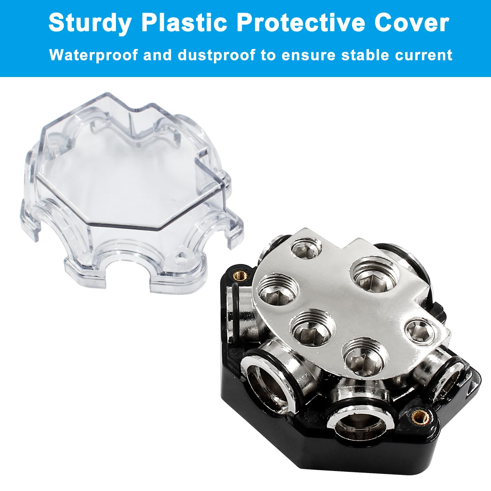 Amazon.co.jp: Coufce カーオーディオ 5ウェイ地上分配ブロック 0