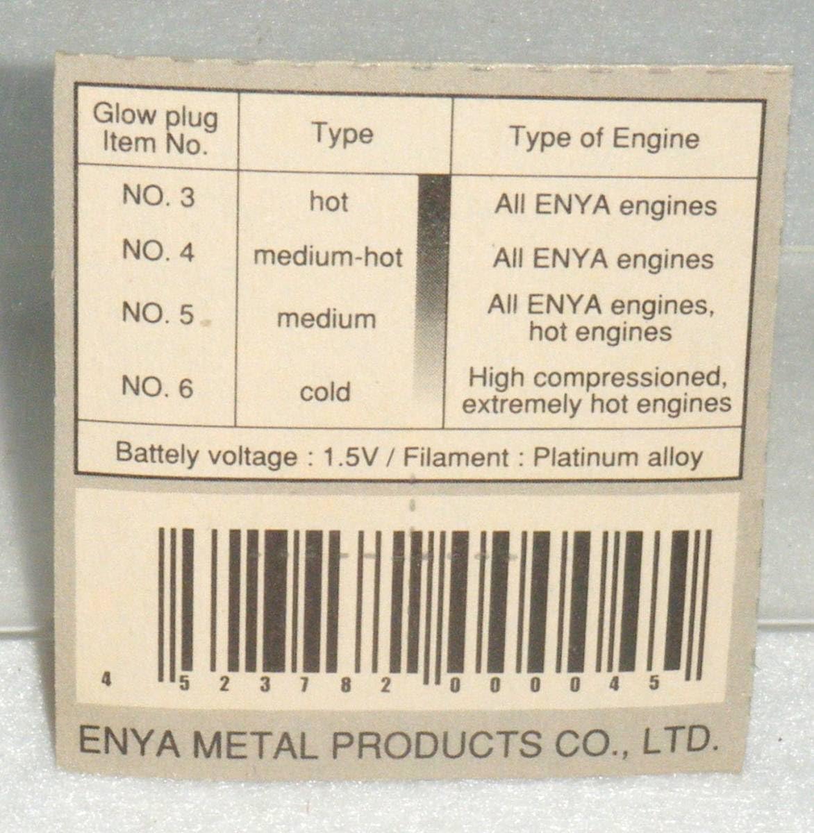 Amazon | ENYA グロープラグ No.4 新ロット エンジン 飛行機