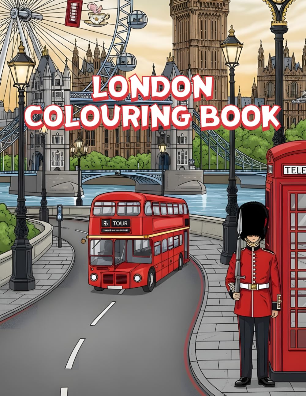 London Colouring Book: A Creative Journey Through the Heart of London: Iconic Landmarks and City Life to Colour for Kids and Adult