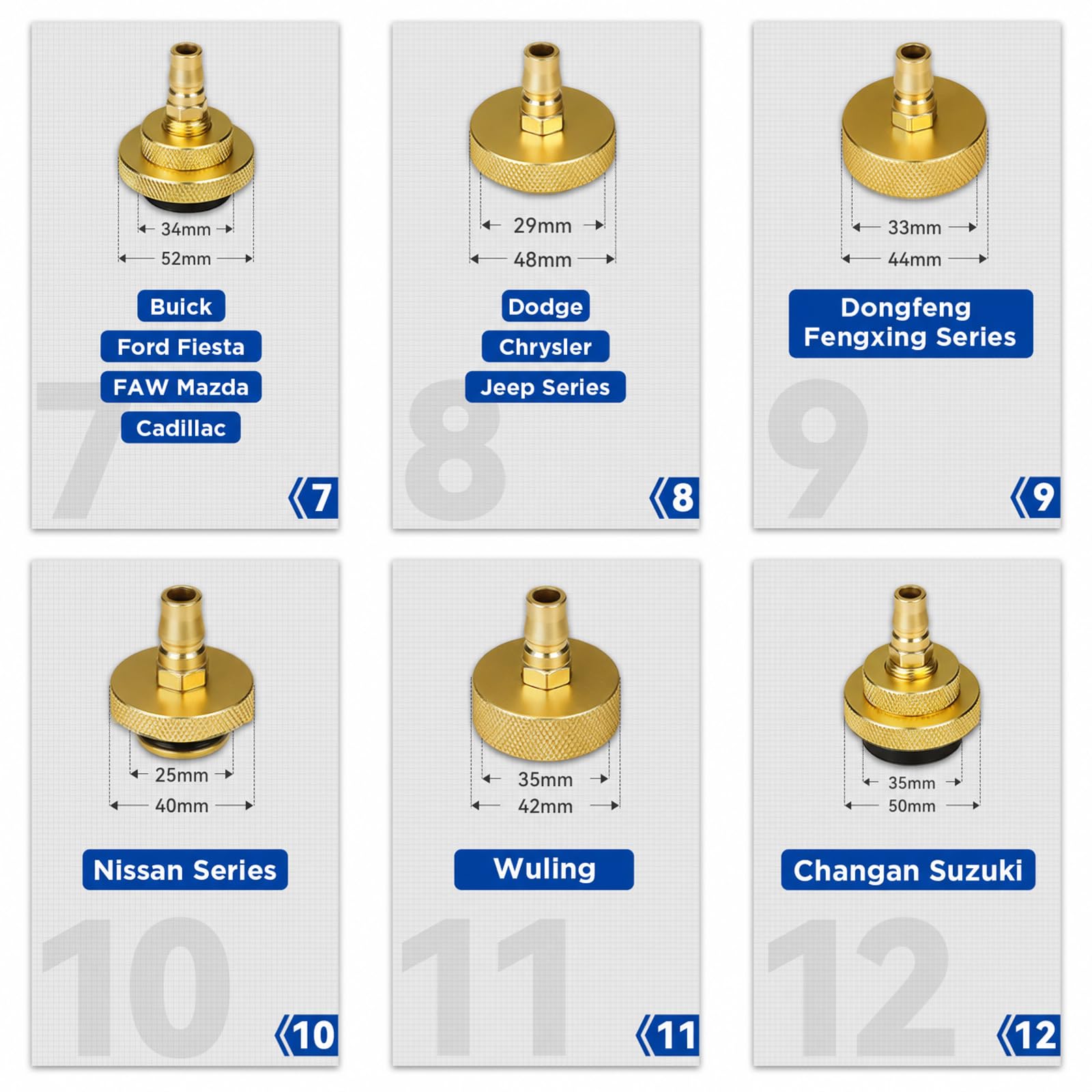 BELEY 17PCS Adapter do wentylacji hamulcowej Zestaw narzędzi wentylacji głównego cylindra hamulcowego Zestaw narzędzi wentylacji hamulcowej do wentylacji hamulcowej Kfz