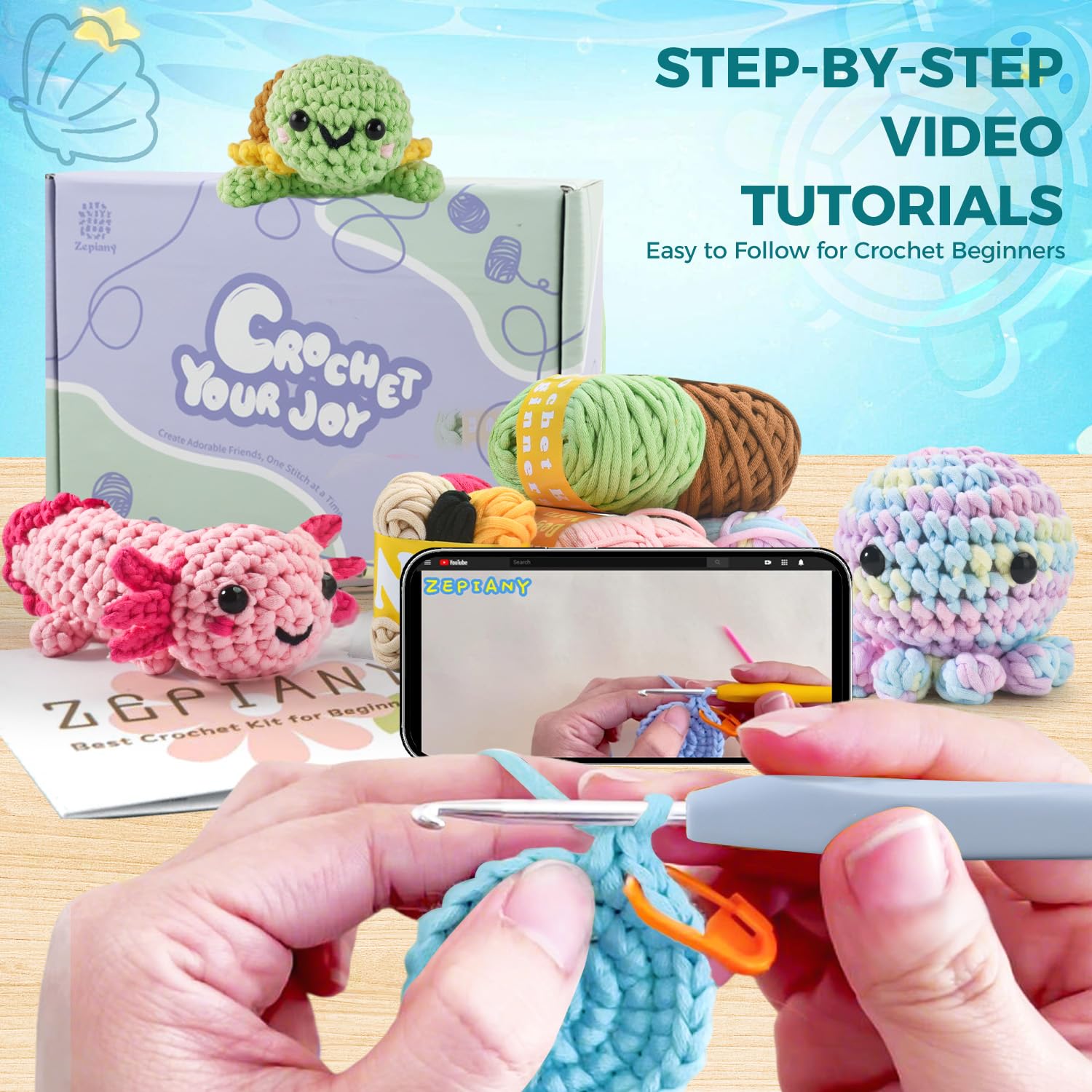 Beginner Crochet Kit - Easy Amigurumi Tutorial -2