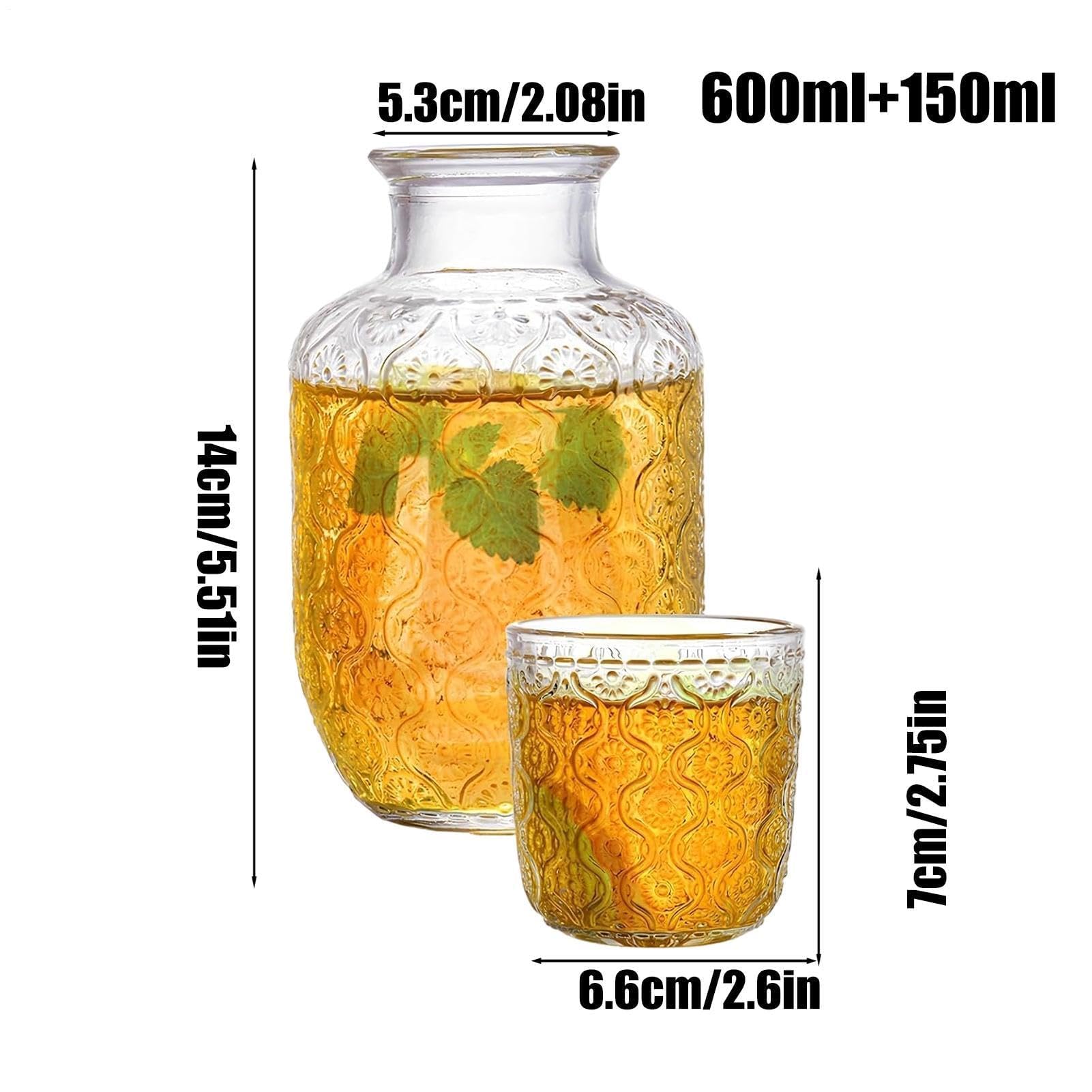 Jarra de noche – Dispensador de enjuague bucal transparente | Jarra de agua para mesita de noche, para líquidos, mesa de vino, baño, hogar, cocina, comedor, fiesta