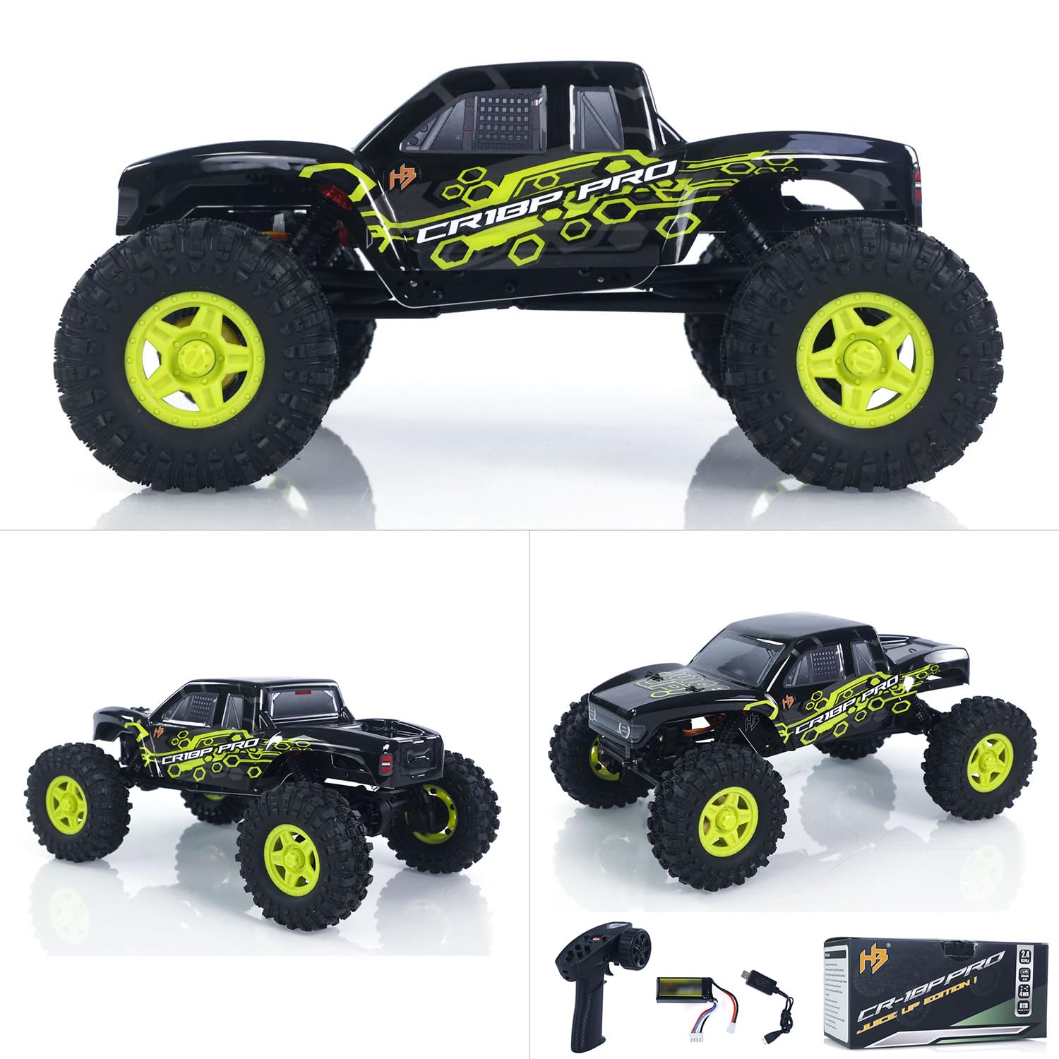 Toucan RC Hobby 1:18 RC Crawler CR18P PRO Juice Up 4WD Wireless Control Rock Crawler Car RTR Vehicleg Brushless Motor ESC USB Charger for Adult