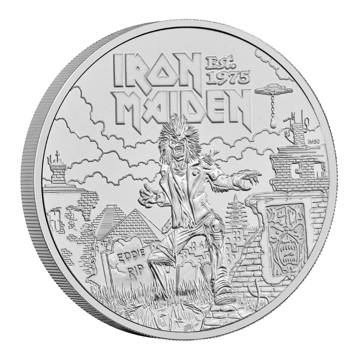 CrawleyCoins Iron Maiden Music Legends UK 2025 Pièce de monnaie non circulée dans un paquet menthe