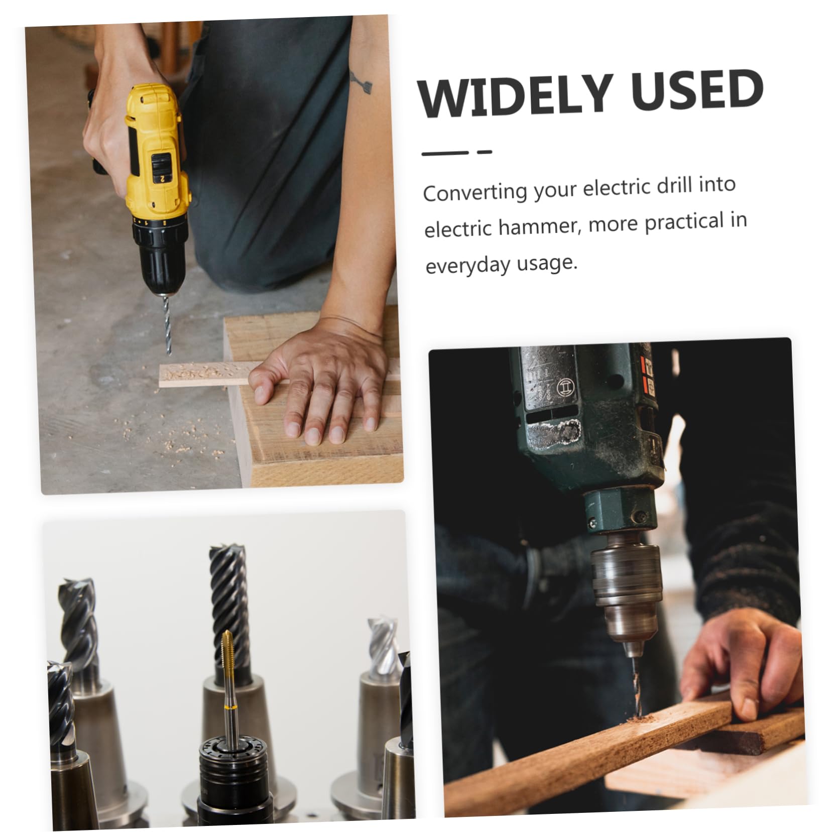 AUTSUPPL 1 Set Electric Hammer Drill Converter for Drill Hammer Adapter Hardened Steel Gear Random Color