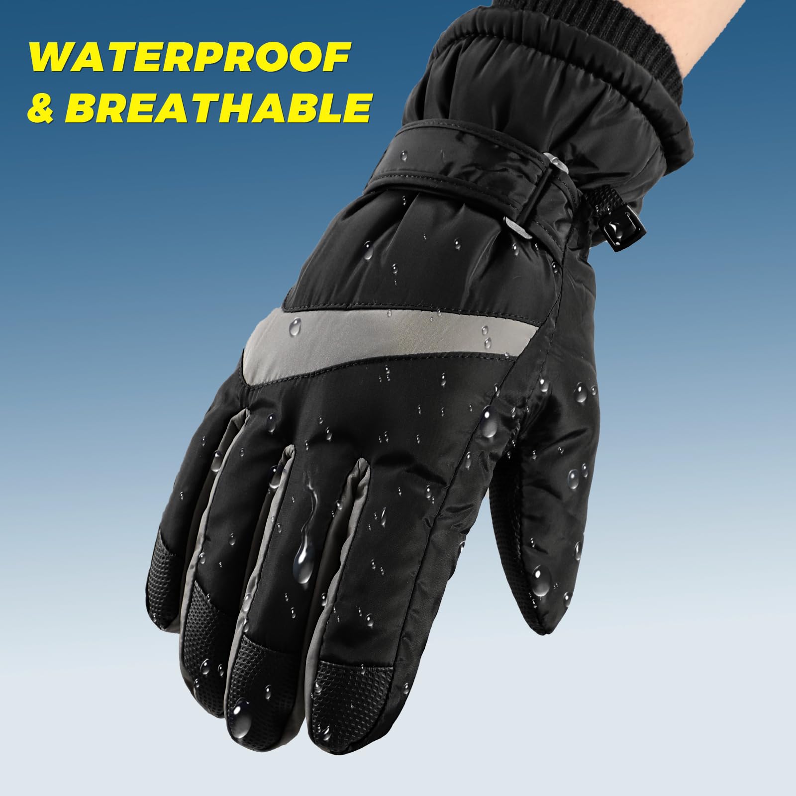DOFOWORK Skihandschuhe Für Herren & Damen – Wasserdicht, Winddicht, Mit Touchscreen-Funktion
