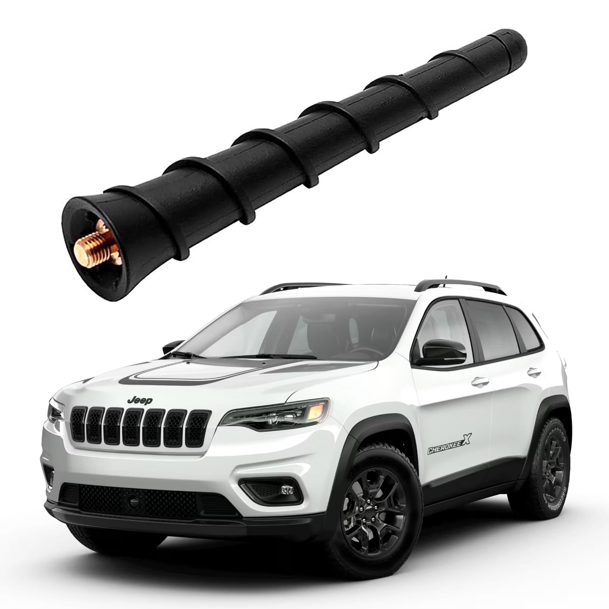 VOFONO 4.5 Inch Antenna for Jeep Cherokee Grand Cherokee Compass Renegade, Dodge Durango Dart Avenger Chrysler Fiat Journey Car Roof Jeep Accessories Antenna Replacement 5091100AA 68297936AA 5091100AB