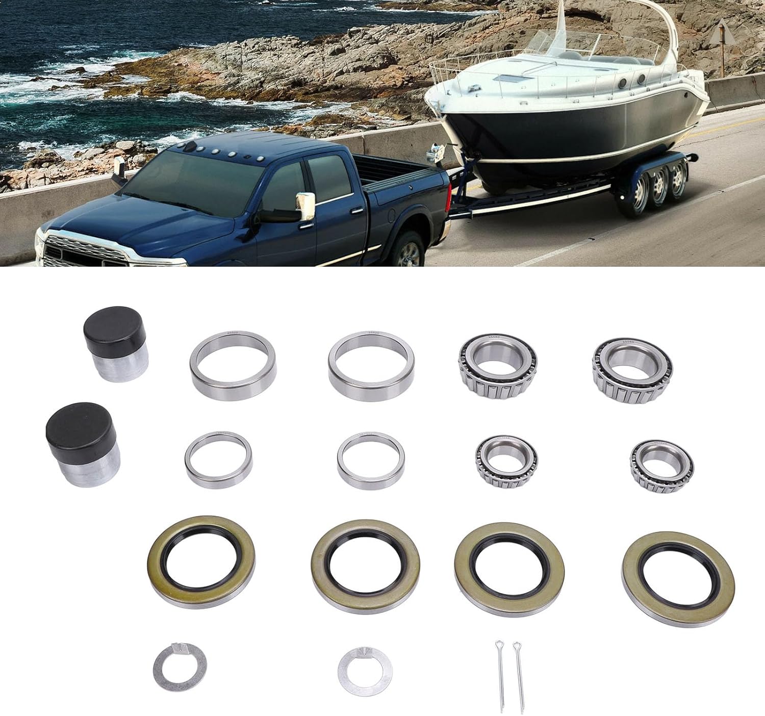 Trailer Wheel Hub Bearing Kit Wear Boat Trailer 5200lbs Axle Spindles,Boat Trailer Wheel Bearing Kit,Trailer Wheel Rebuild Kit
