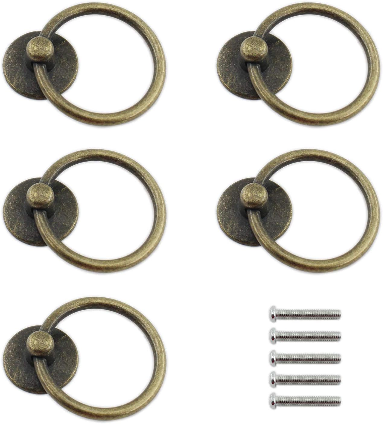 Ulifestar Kitchen Handles, Metal Drawer Rings Pulls,Single Hole