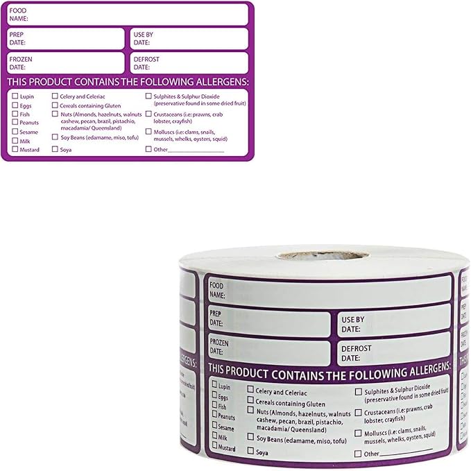 Regular Sources Label We Can Source It Ltd - Large Food Allergen Date Info Labels - Removable ...
