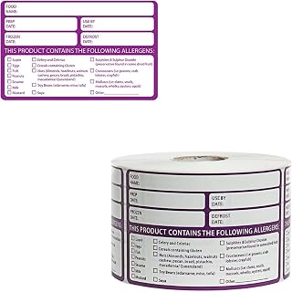We Can Source It Ltd - Large Food Allergen Date Info Labels - Removable Food Allergy Labels for Commercial Kitchens and Catering Outlets - Pack of 500