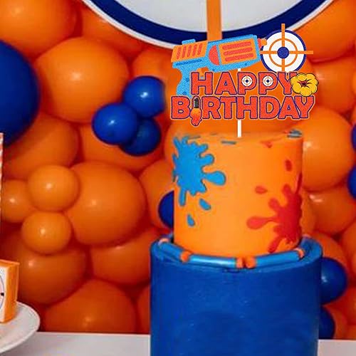 Miniatura 4 de Decoración para tartas con temática de Nerf, decoración de pastel de cumpleaños con temática de Nerf, decoración de fiesta de juegos para niños,