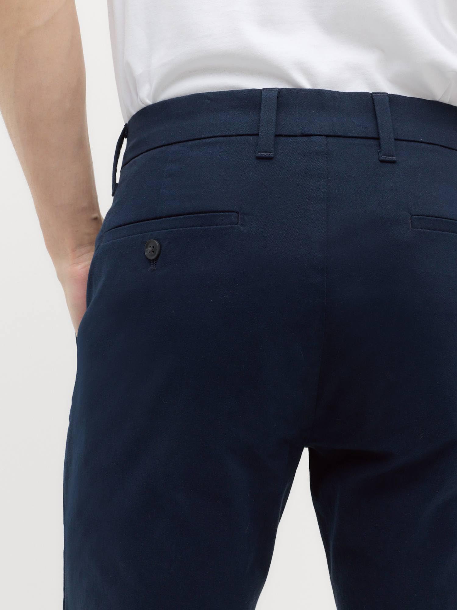 Marks & Spencer Pantalon Chino Homme en Coton Stretch, Coupe Slim
