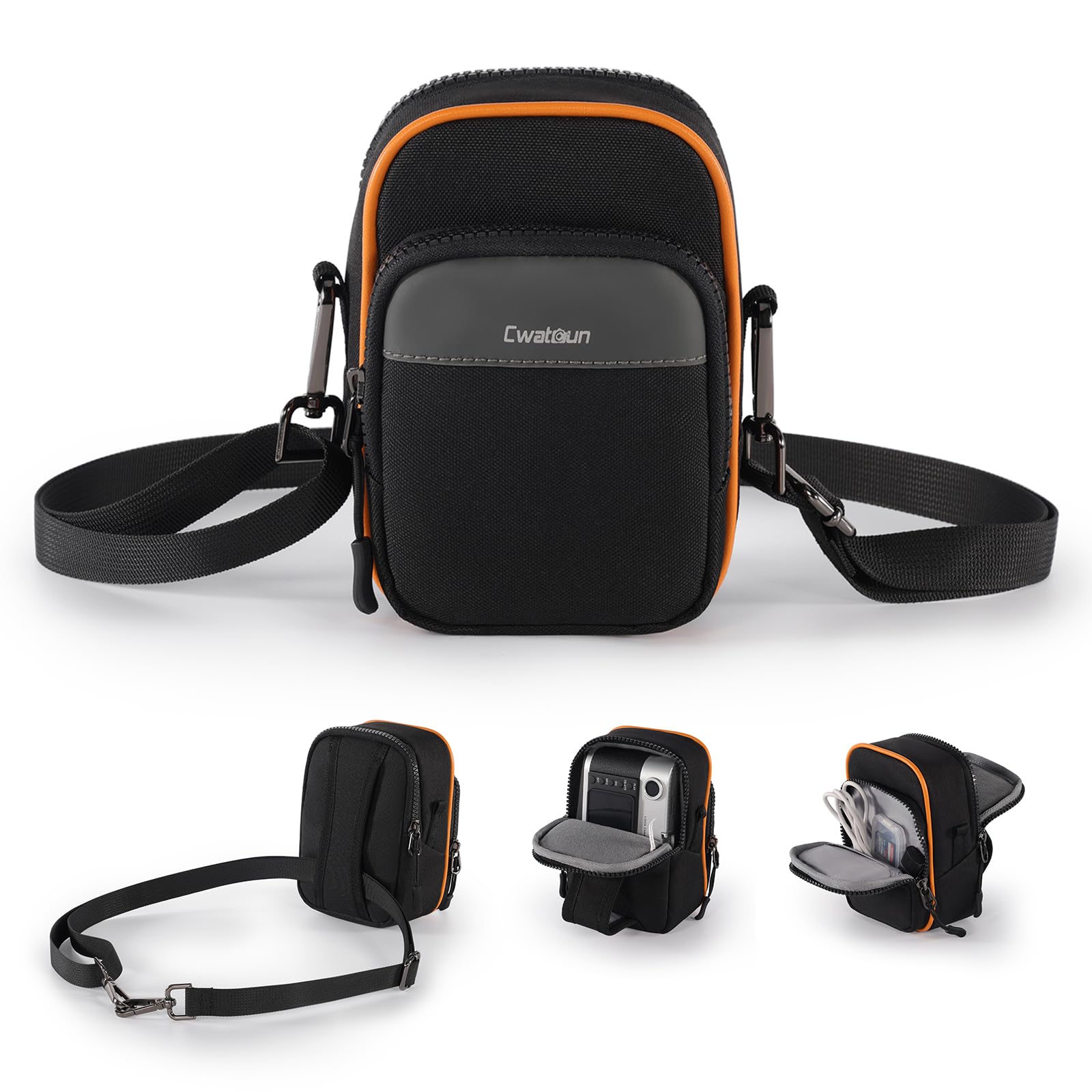 Cwatcun Digital Compact Camera Sling Bag，Portable Protective Small Crossbody Camera Case Lightweight Photography Camera waist bag for Canon Nikon Sony