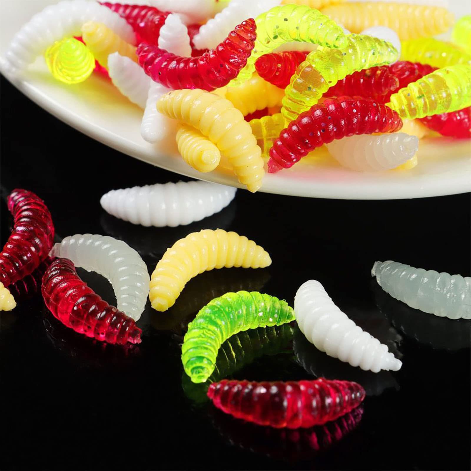 20 Piezas 2g/7 5 Cm Cola En T Señuelos Pesca Gusanos PVC Suave 10