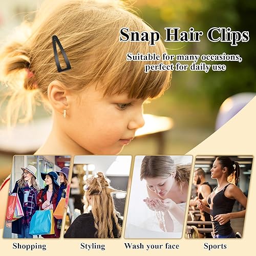 Miniatura 10 de 10 pinzas para el cabello de doble agarre, pinzas para el cabello de metal a presión para mujeres, suministros de peluquería, accesorios para el