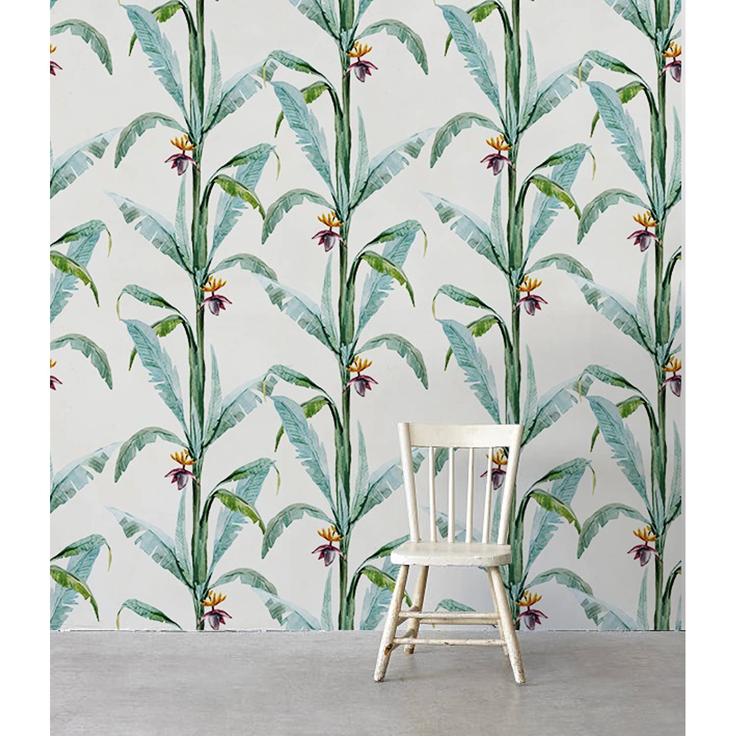 Papier peint arbustes tropicaux 208x146 cm pour rénover facilement les meubles abîmés