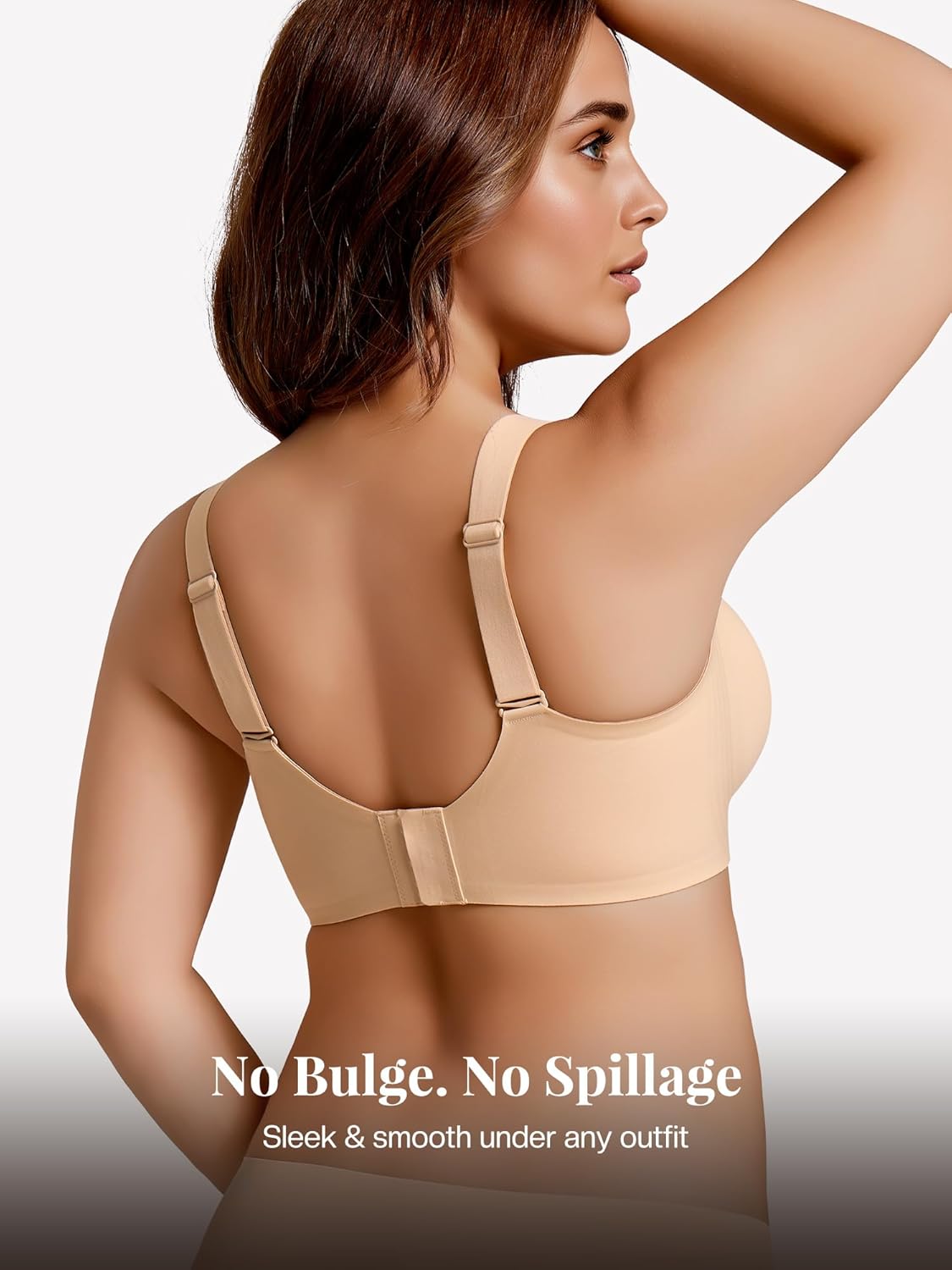 Jelly Push Up Bra, Sexy Deep V Mesh Wireless T-Shirt Bra for Women, Supportive Seamless Full Coverage Everyday Bras - Image 5