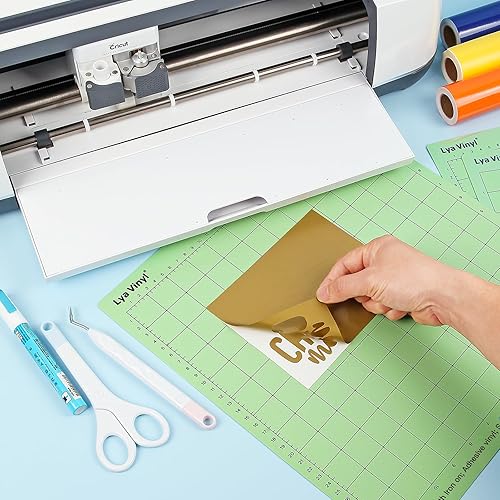 Miniatura 5 de Alfombrillas de corte para Cricut, Lya Vinyl - Paquete de 2 alfombrillas de corte variadas de 12 x 12 pulgadas para accesorios Cricut, MakerExplore